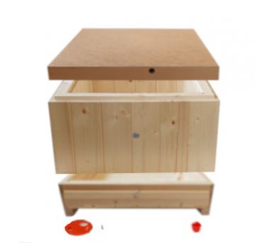 Včelí úl 39x24 (1x nástavek, dno pevné, víko) vlna